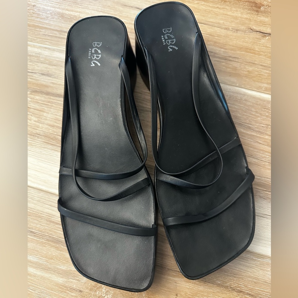 BCBG Paris Wedge Strappy Sandal 10